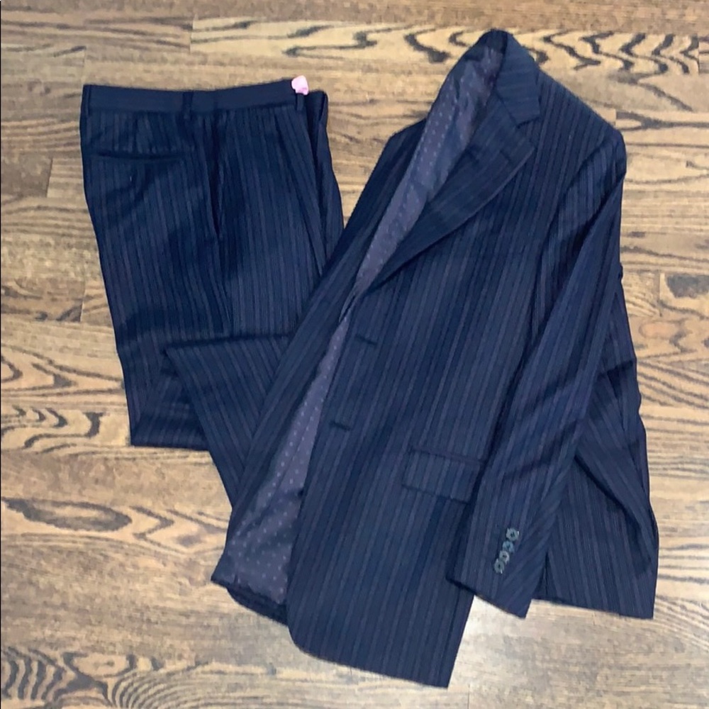Ermenegilda Zenga custom navy wool suit